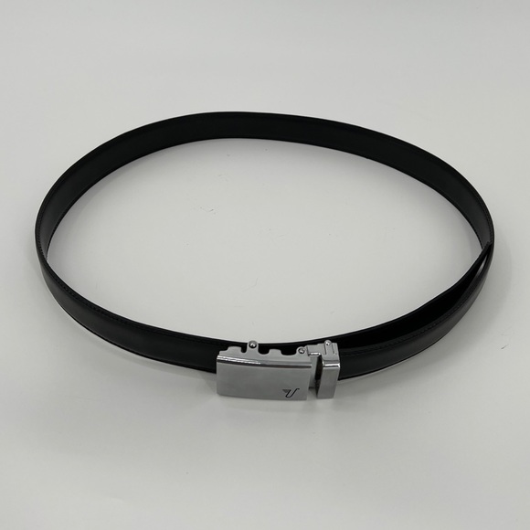 Mission Accessories Mission Mens Belt 42 No Holes Black Leather Silver Buckle Shark Tank